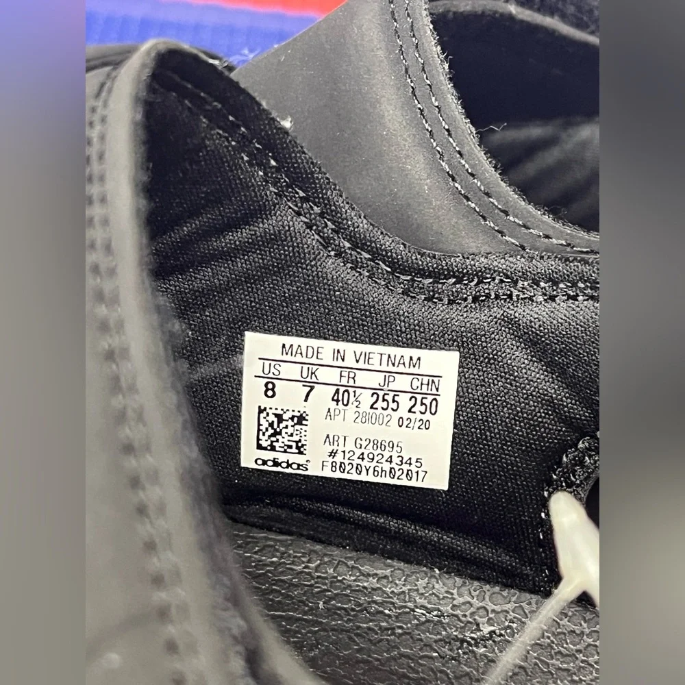 Women’s - Adidas Adilette Sandals Black/White Size 8 Summer Velcro Shoes NWT - Picture 5 of 14